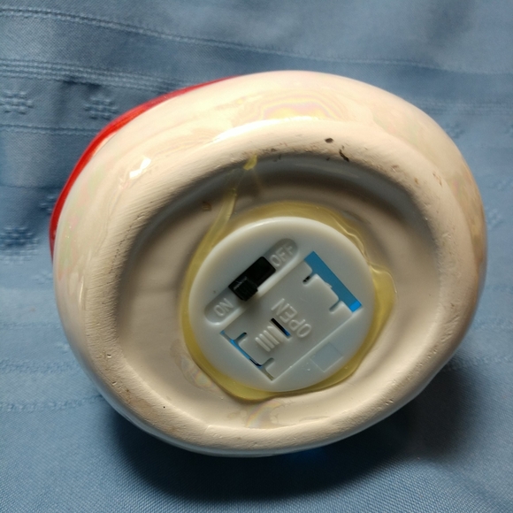 NWOT ☃️Ceramic Snowman Lights Up Multi Colors Flash - Picture 7 of 9